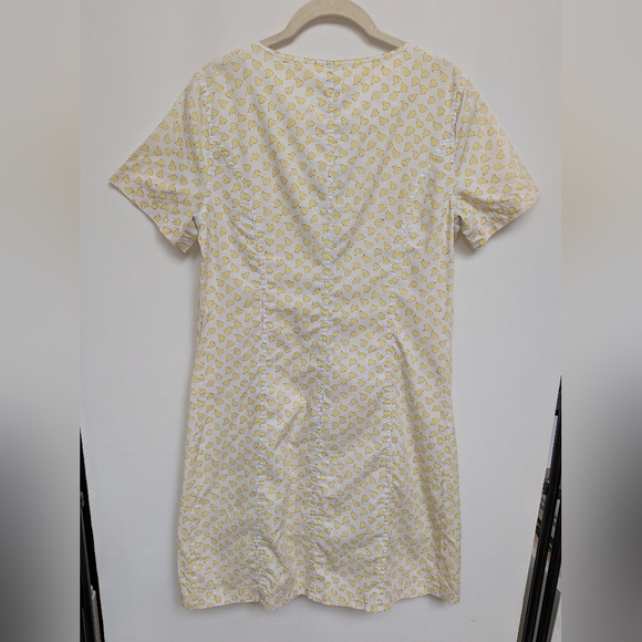 VTG So Blue Pear Fruit Print 100% Cotton Short Sleeve Shift Dress Size 6 - Picture 9 of 10